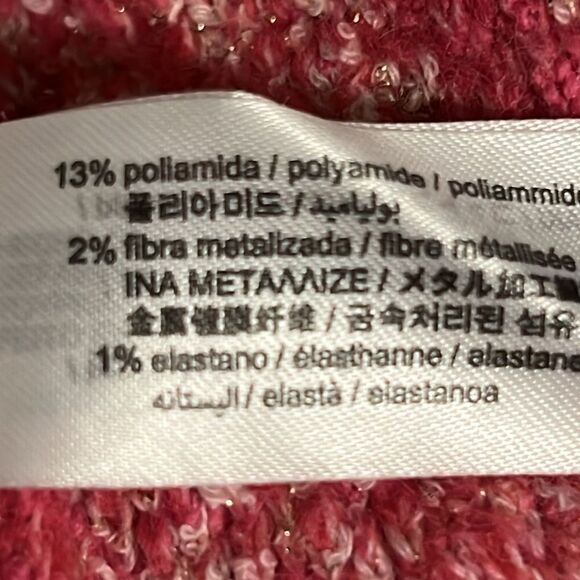 Zara Pink Cotton Blend Button‎ Up Cropped Cardigan Size M - Picture 11 of 11